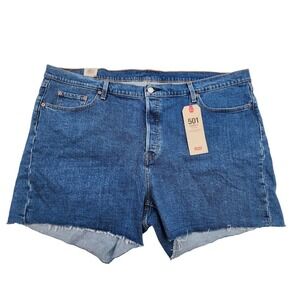 Levi's 501 Shorts Plus Size Women's 24W Button Fly High Rise NWT